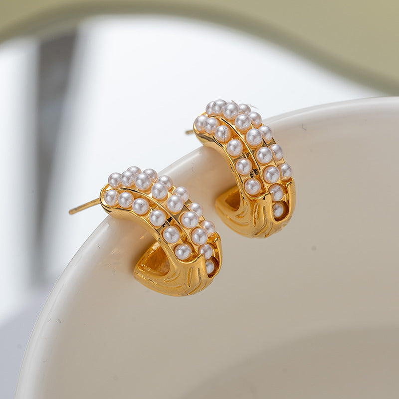ZJX-169 Pearl Bali – Elegant Korean Style Earrings HHC