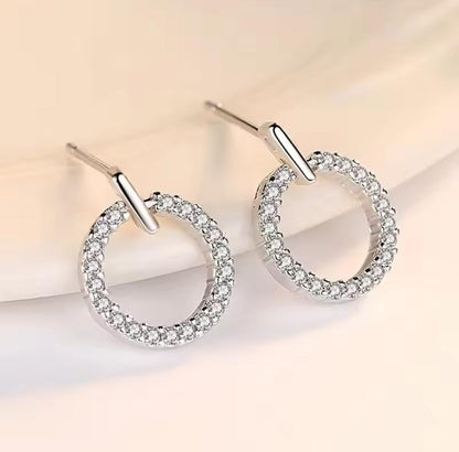 ZVT-168 Circle Zircon Korean Earrings HHC