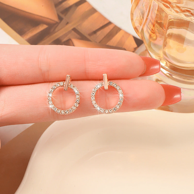 ZVT-168 Circle Zircon Korean Earrings HHC