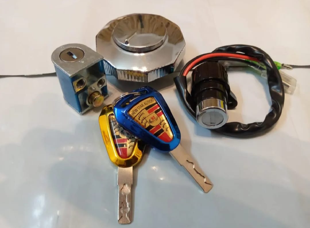 Motorbike Three Piece Lock Set Lock Kit Switch for 125 HHC