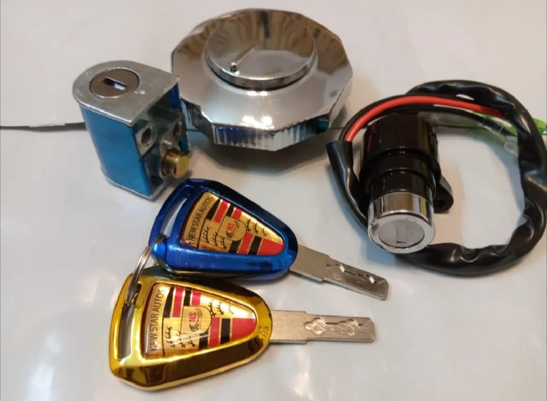 Motorbike Three Piece Lock Set Lock Kit Switch for 125 HHC