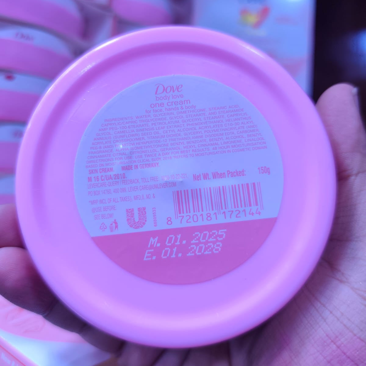Dove Face &amp; Body Cream – 150g HHC