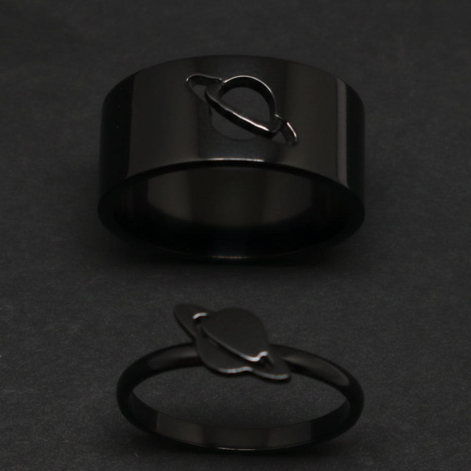 Planet Saturn Promise Couple Rings HHC