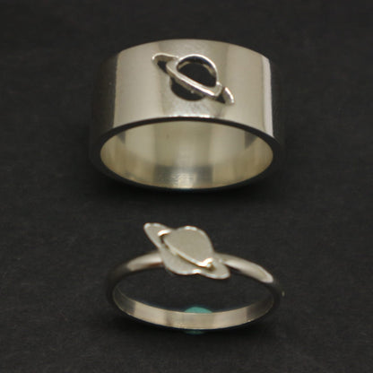 Planet Saturn Promise Couple Rings HHC
