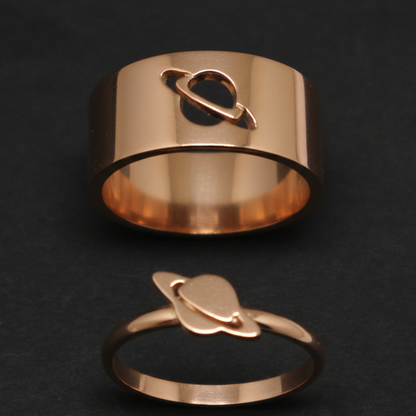 Planet Saturn Promise Couple Rings HHC