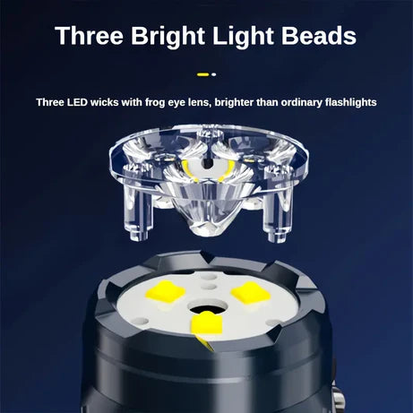 Rechargeable 3-LED Mini Flashlight – Portable Emergency Touch Light HHC