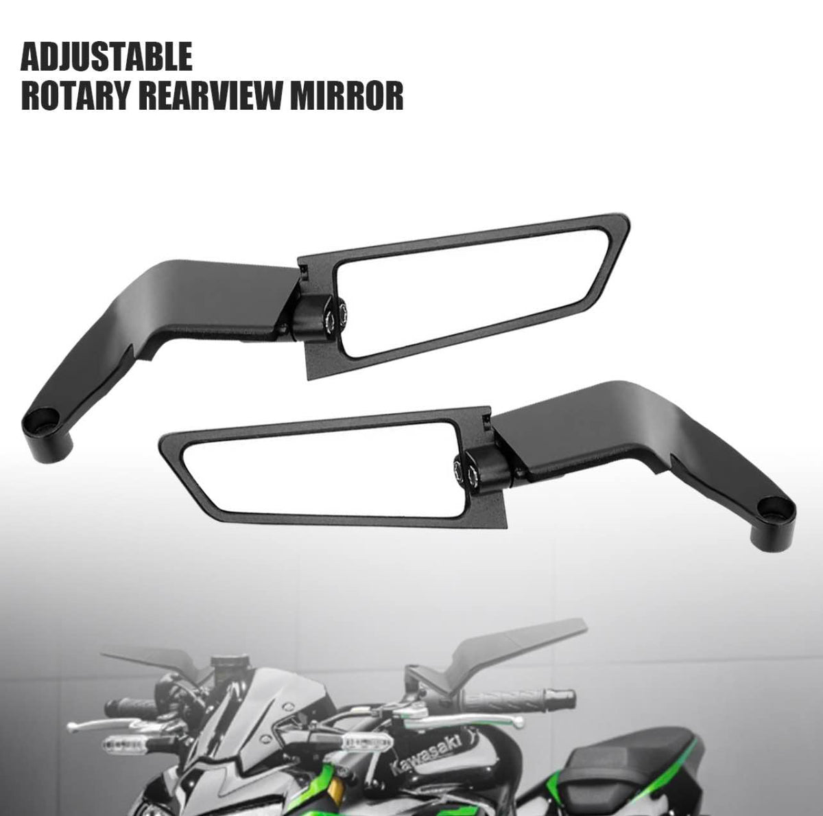 Universal Aerodynamic Rotary Adjustable Motorcycle Wind Wing Rearview Mirrors HHC