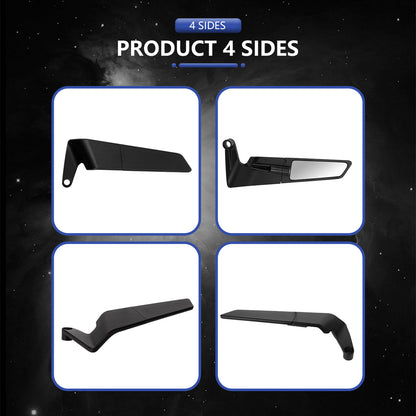 Universal Aerodynamic Rotary Adjustable Motorcycle Wind Wing Rearview Mirrors HHC