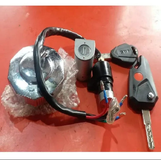 Computerised Key Lock Switch Kit 3 Pcs for Honda CD70 Bike HHC