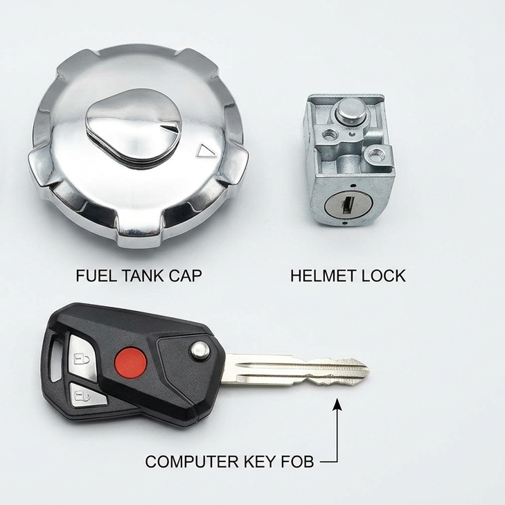 Switch Kit for Honda CG125 Computer Key 3 in 1 Set HHC