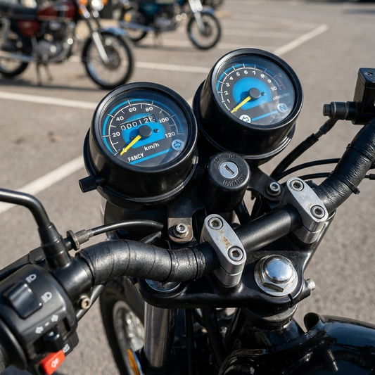 Double Round Fancy Meter Speedometer RPM for Honda 125 Motorcycle HHC