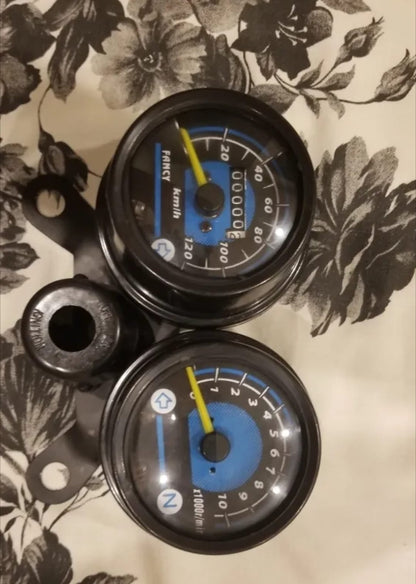 Double Round Fancy Meter Speedometer RPM for Honda 125 Motorcycle HHC