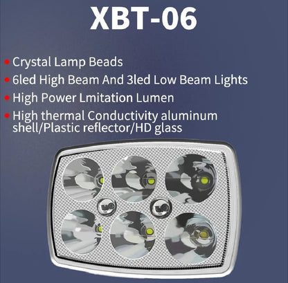 XBT-06 LED Fog Light High Motorcycle Square Headlight HHC