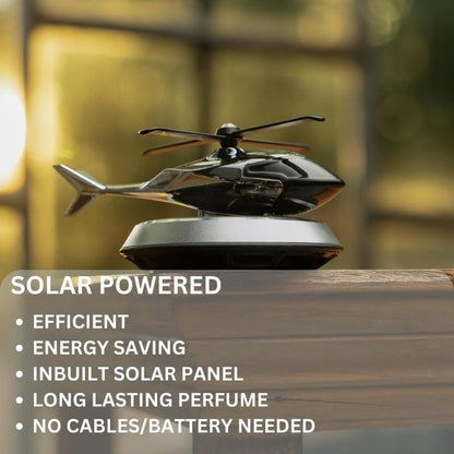 Solar Powered Car Aroma Diffuser Helicopter Air Freshener HHC