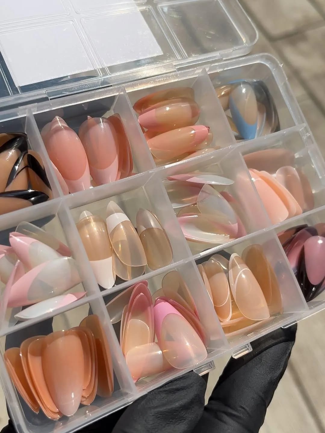 144 Pcs Multicolor False Nails Box HHC