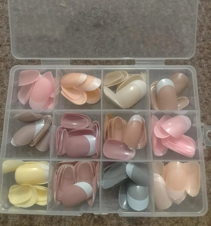 144 Pcs Multicolor False Nails Box HHC