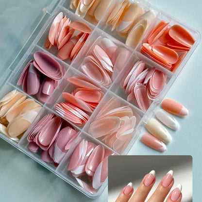144 Pcs Multicolor False Nails Box HHC