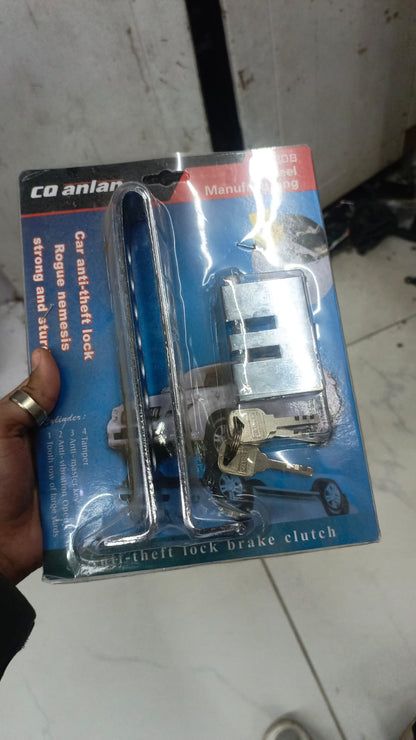 Car Stainless Steel Anti-Theft Brake &amp; Clutch Pedal Lock – Universal Car Security HHC