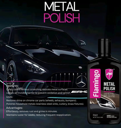Flamingo Metal Polish 300ML – Multi-Surface Metal Cleaner &amp; Shine Restorer HHC