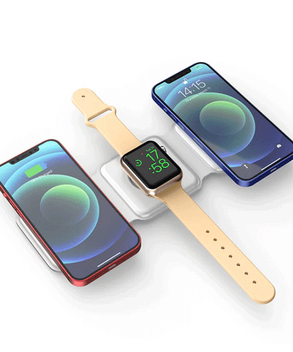 3 in 1 Magnetic Foldable Wireless Charging Station 15W Fast Charger for iPhone HHC