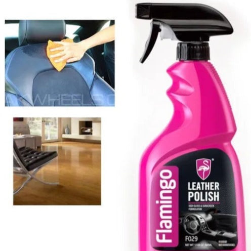 Flamingo Leather Polish 500ML – Premium Shine &amp; Protection HHC