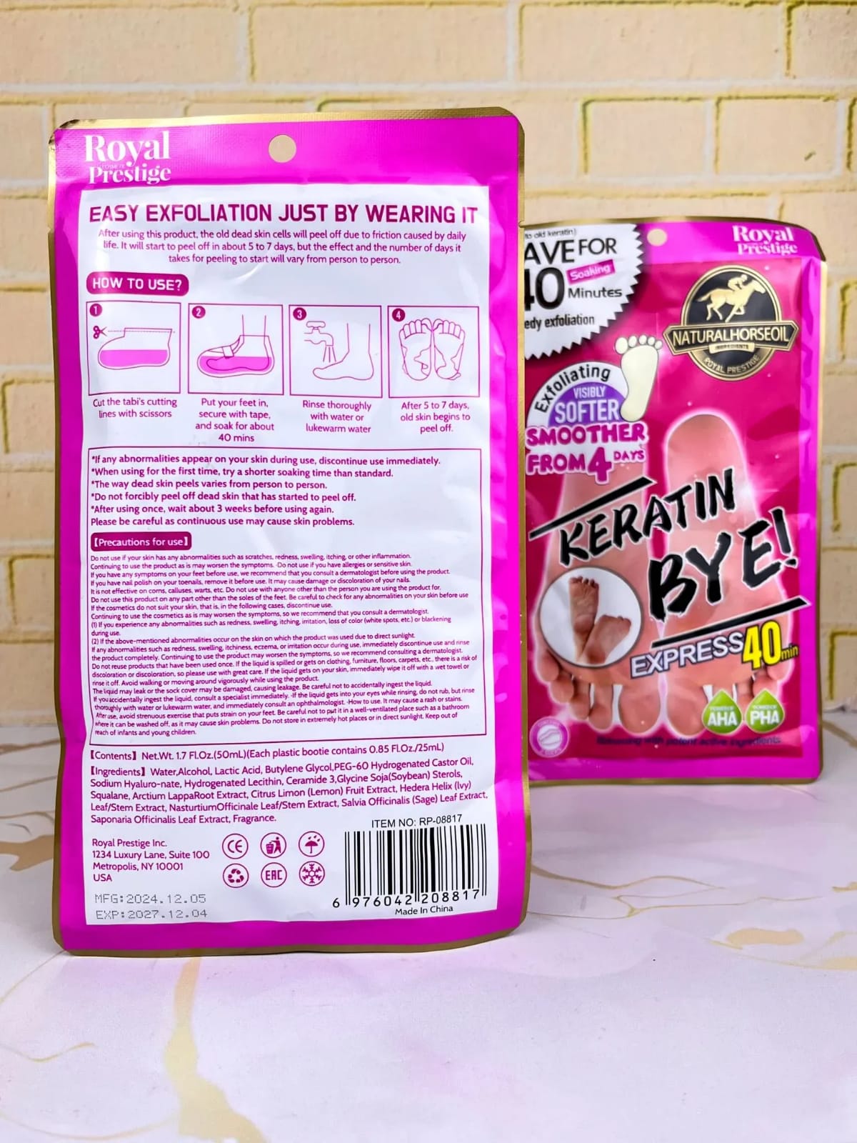Royal Prestige – Keratin Bye Express Peeling Foot Mask HHC