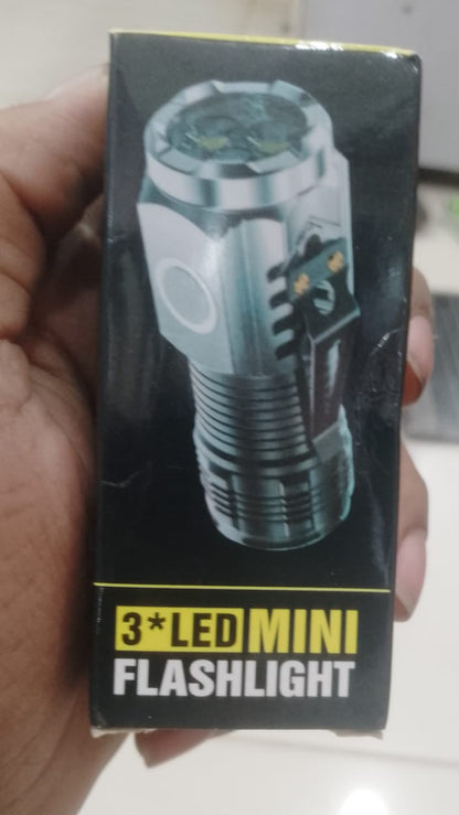 Rechargeable 3-LED Mini Flashlight – Portable Emergency Touch Light HHC