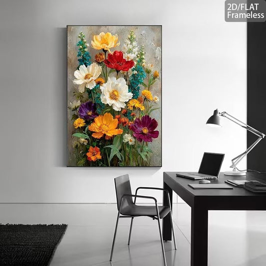 Flower Frame Wall Art – 12×16 Inches Decorative Frame with Double Tape HHC
