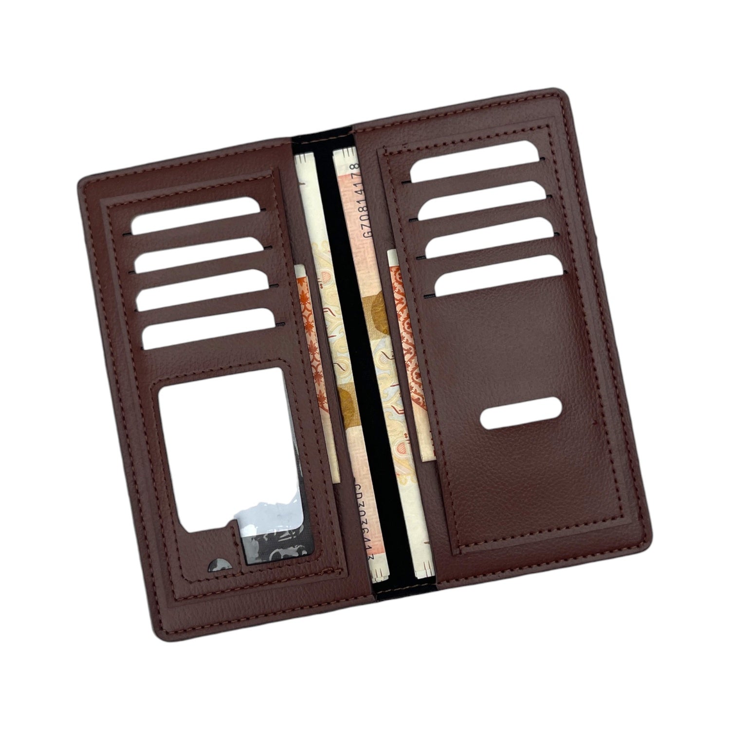Kangaroo Long Bifold Wallet with RFID Protection – Slim Stylish Wallet for Men &amp; Women HHC