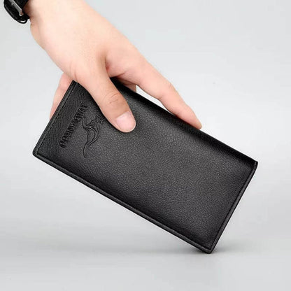 Kangaroo Long Bifold Wallet with RFID Protection – Slim Stylish Wallet for Men &amp; Women HHC