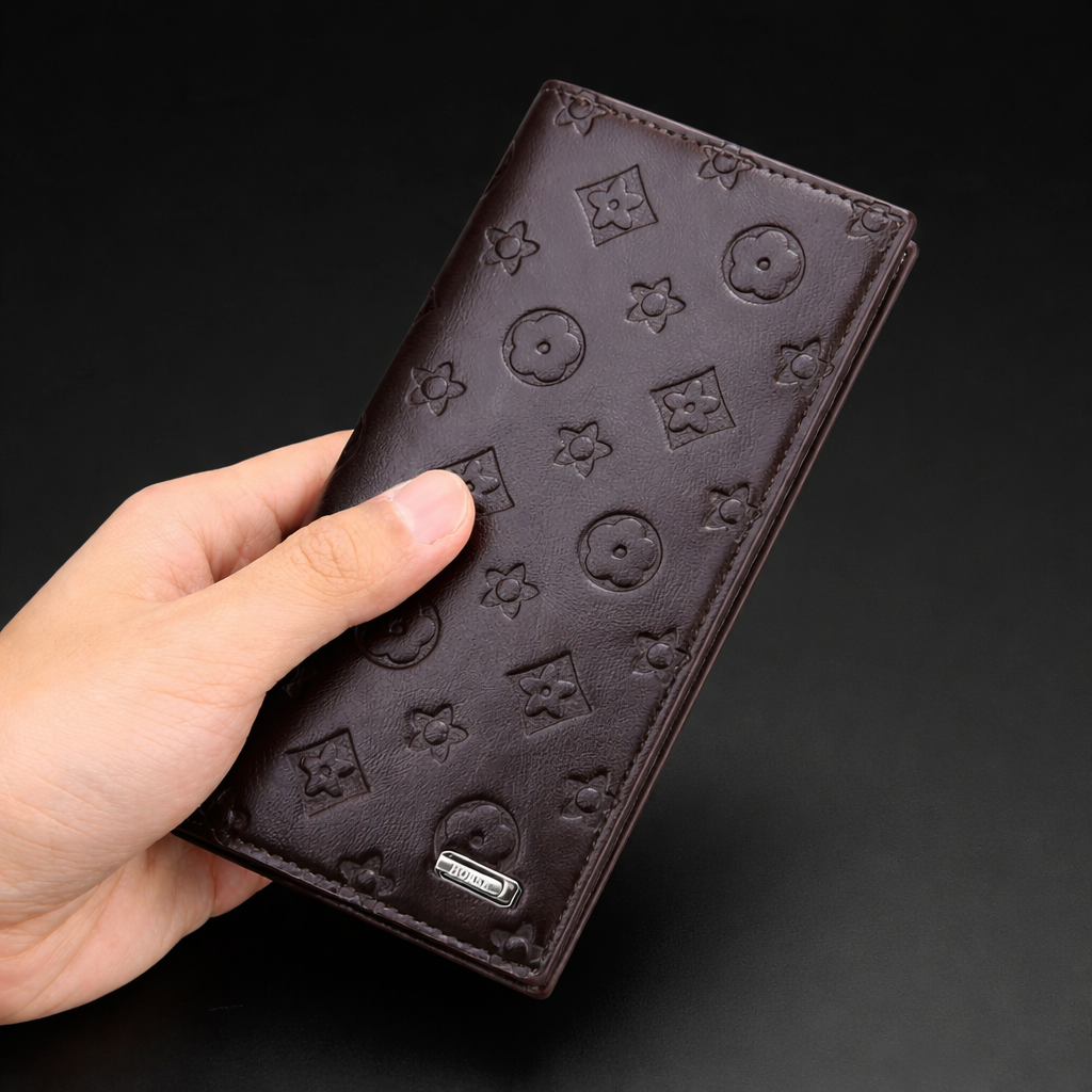 Monogram Luxe Long Wallet – Zip Around Purse with 14 Card Slots HHC