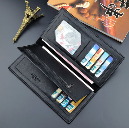 WAGLOK Dual Tone Magnetic Button Long Wallet for Men &amp; Women with Zipper Pocket HHC