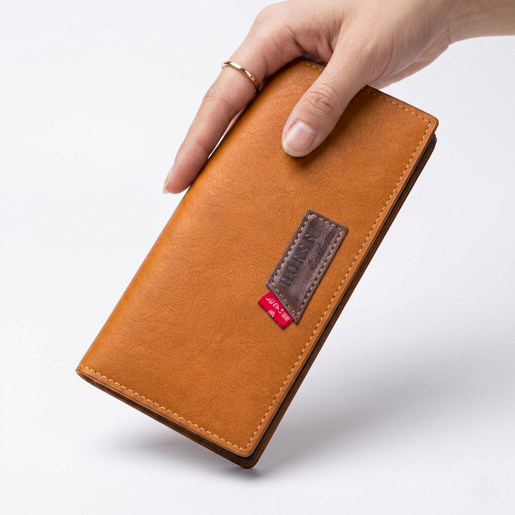 Modern Touch Long Wallet – Stylish Organizer with 14 Card Slots &amp; Zipper Pocket HHC