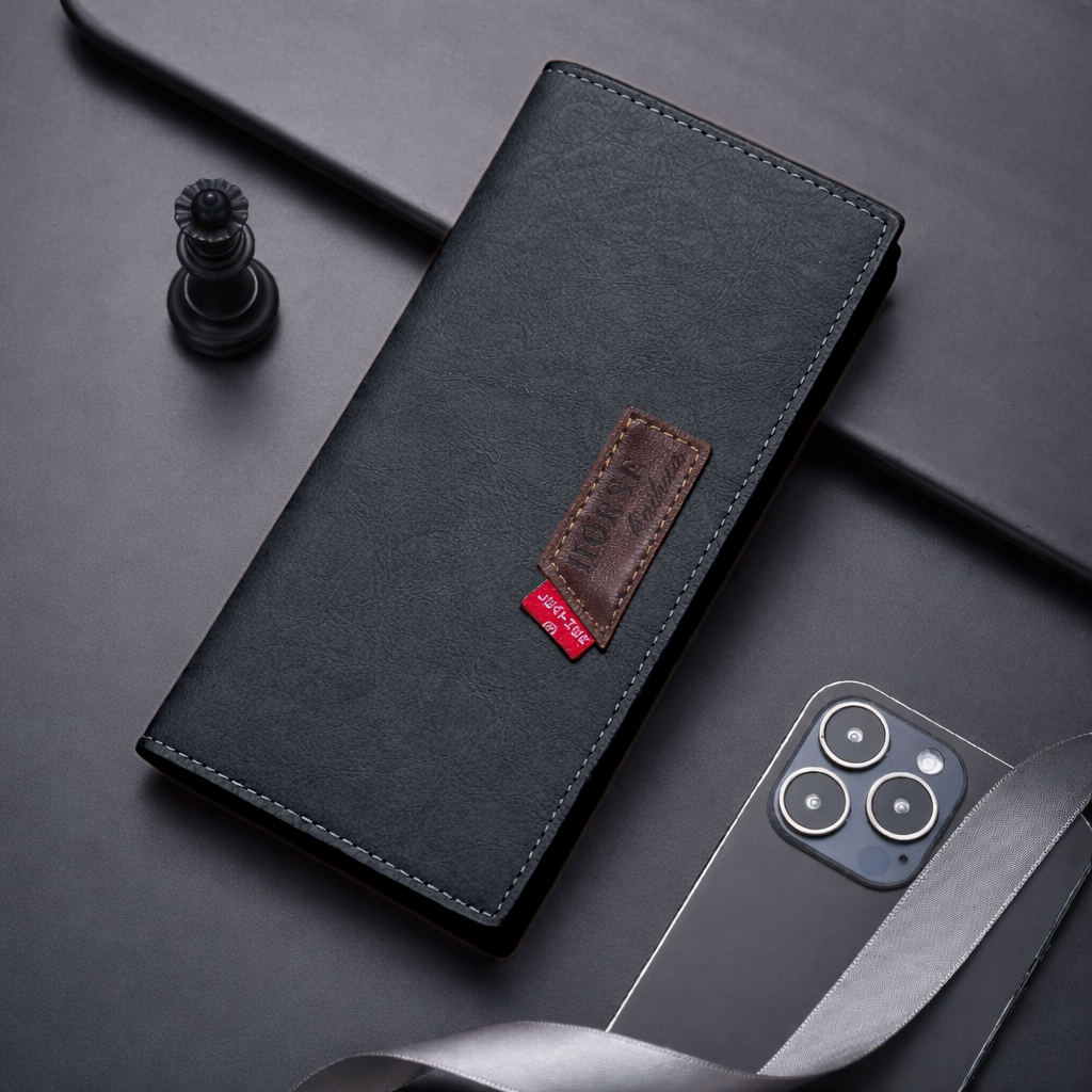 Modern Touch Long Wallet – Stylish Organizer with 14 Card Slots &amp; Zipper Pocket HHC