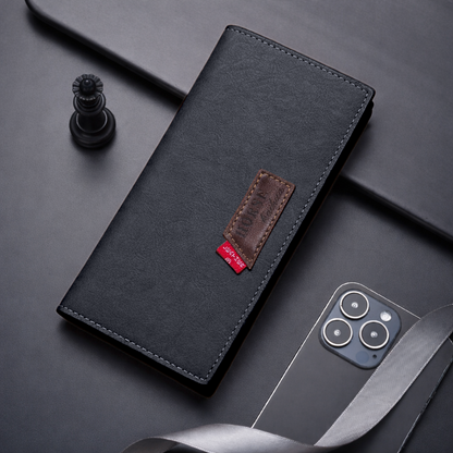 Modern Touch Long Wallet – Stylish Organizer with 14 Card Slots &amp; Zipper Pocket HHC