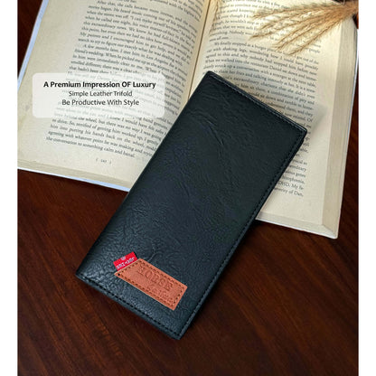 Rustic Finish Long Wallet with Vintage Texture Design HHC