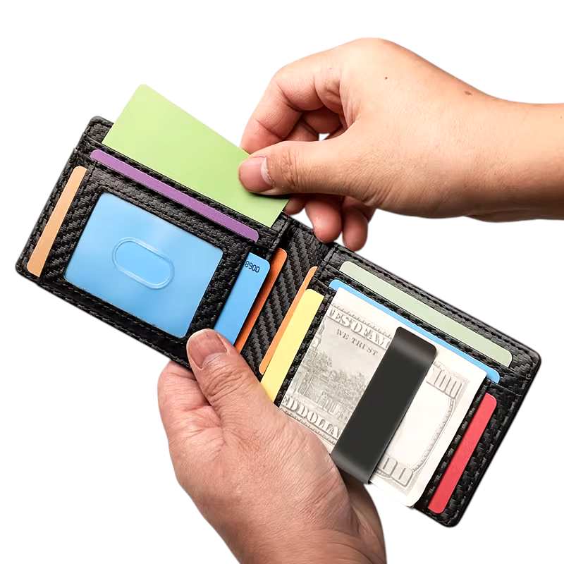 RFID Money Clip Card Holder – Slim Wallet with 12 Card Slots HHC