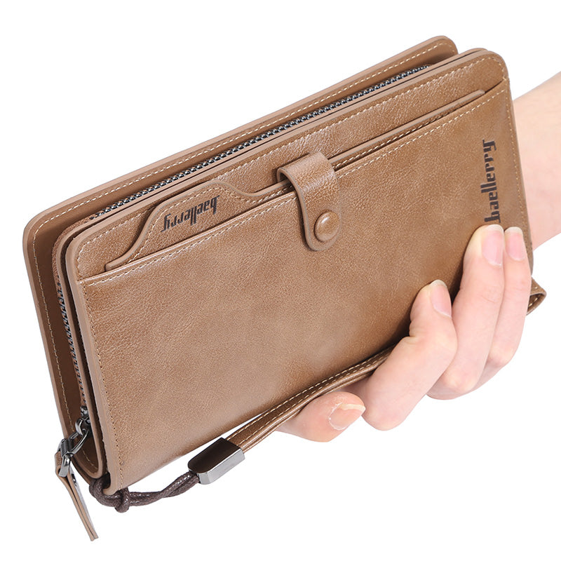 Balebaily Long Zipper Wallet for Men &amp; Women – PU Leather with 15 Card Slots HHC