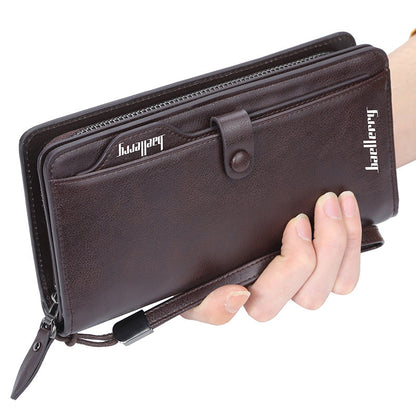 Balebaily Long Zipper Wallet for Men &amp; Women – PU Leather with 15 Card Slots HHC