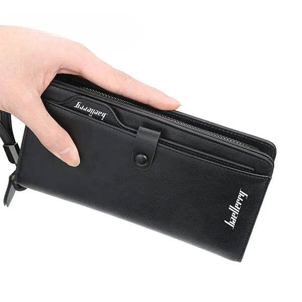 Balebaily Long Zipper Wallet for Men &amp; Women – PU Leather with 15 Card Slots HHC