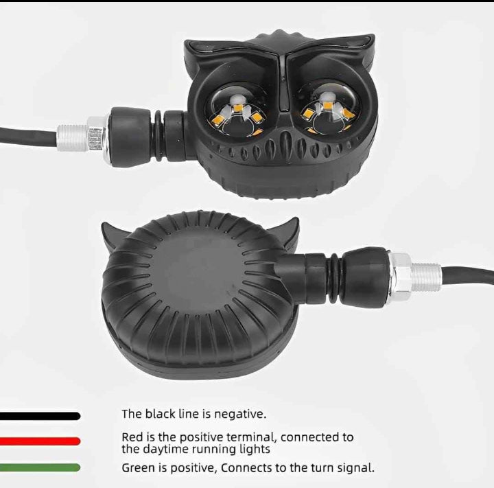 Universal Owl Fog Light & 4 Owl Indicator Set for 70CC, 125CC, and Universal Motorcycles HHC