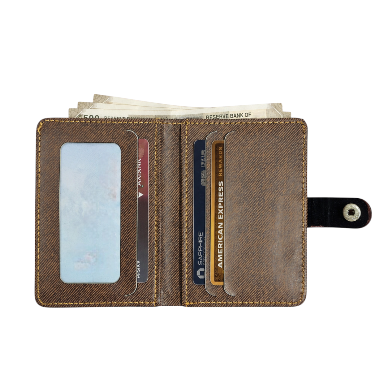 WAGLOK Slim Tuck Lock Wallet with ID Window &amp; Cash Pocket HHC