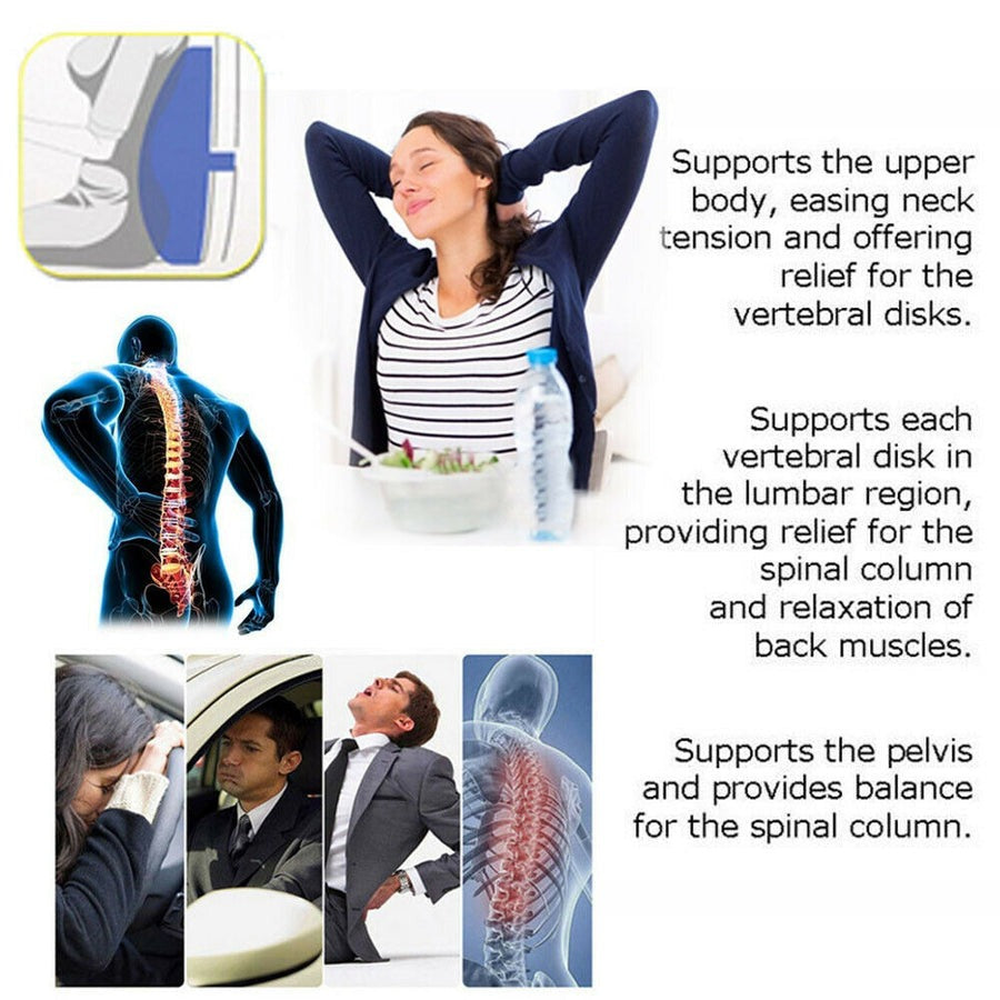 Car Seat Back Relief Lumbar Support Pillow – High-Quality Back &amp; Waist Cushion HHC