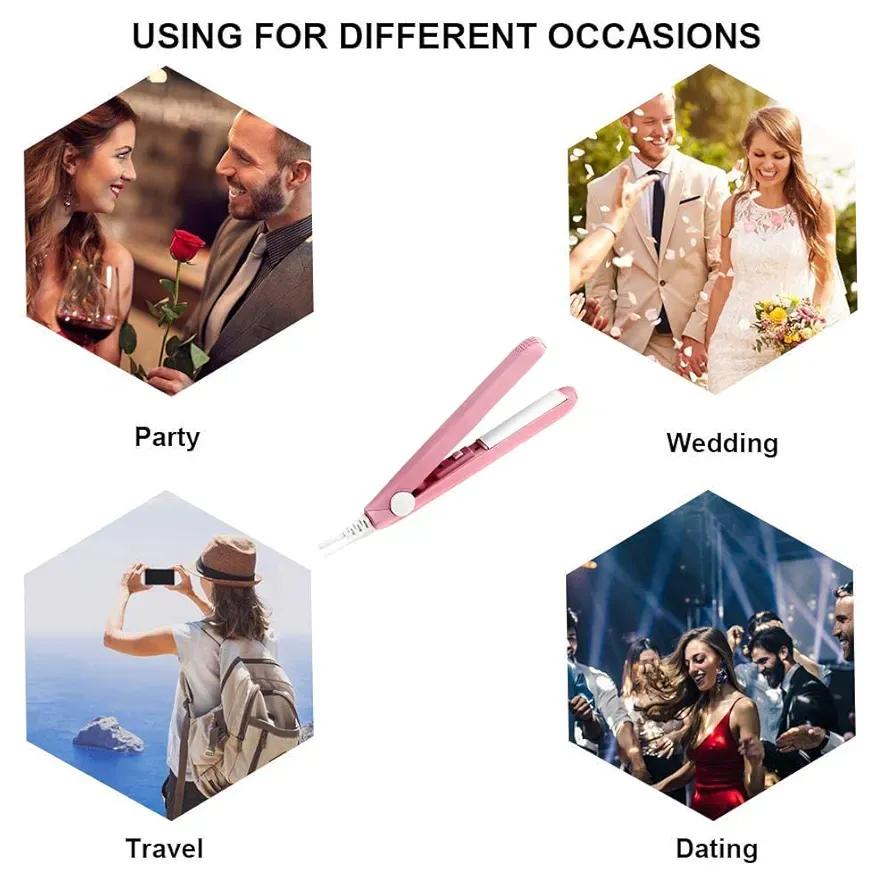 2-in-1 Mini Hair Straightener &amp; Curler HHC