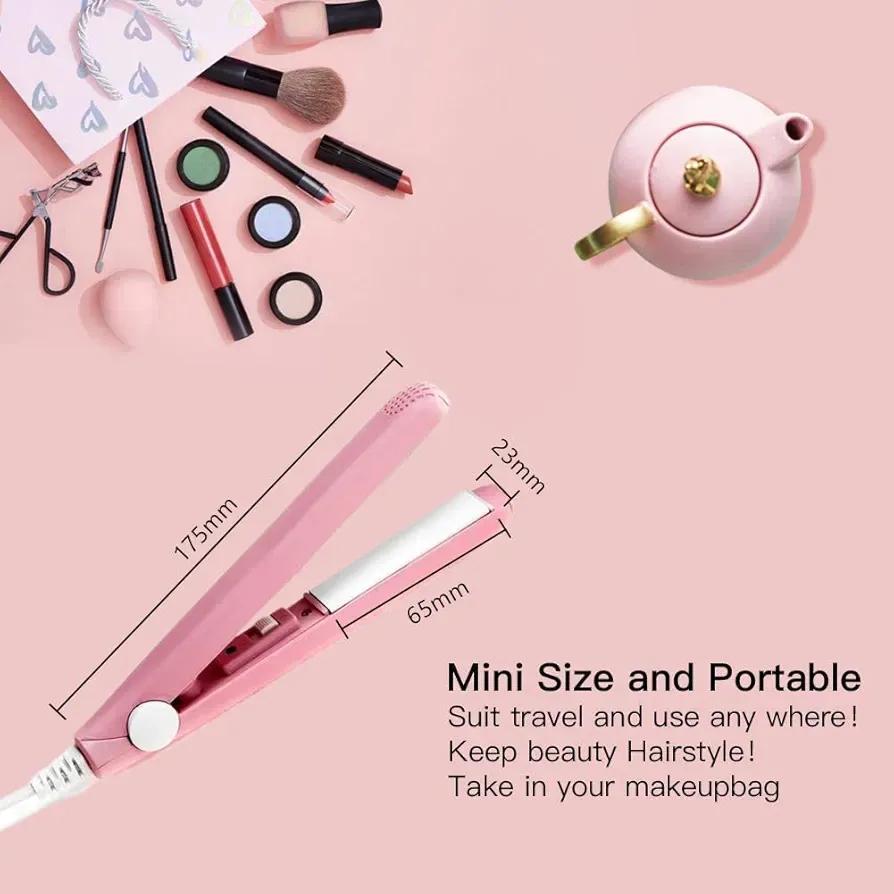 2-in-1 Mini Hair Straightener &amp; Curler HHC