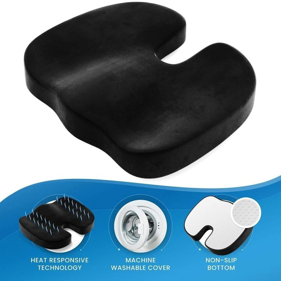 Foam Orthopedic Wedge Seat Cushion – Non-Slip Coccyx Pad HHC