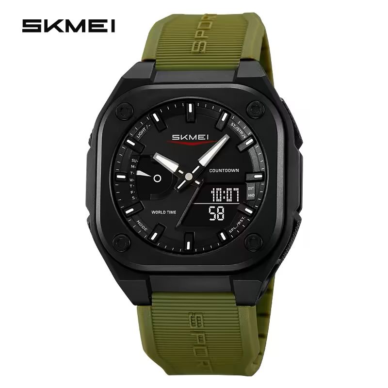SKMEI Original Men's World Timer Watch – Analog-Digital Sports Chronograph HHC