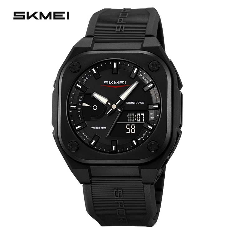 SKMEI Original Men's World Timer Watch – Analog-Digital Sports Chronograph HHC