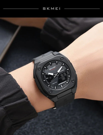 SKMEI Original Men's World Timer Watch – Analog-Digital Sports Chronograph HHC