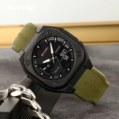 SKMEI Original Men's World Timer Watch – Analog-Digital Sports Chronograph HHC